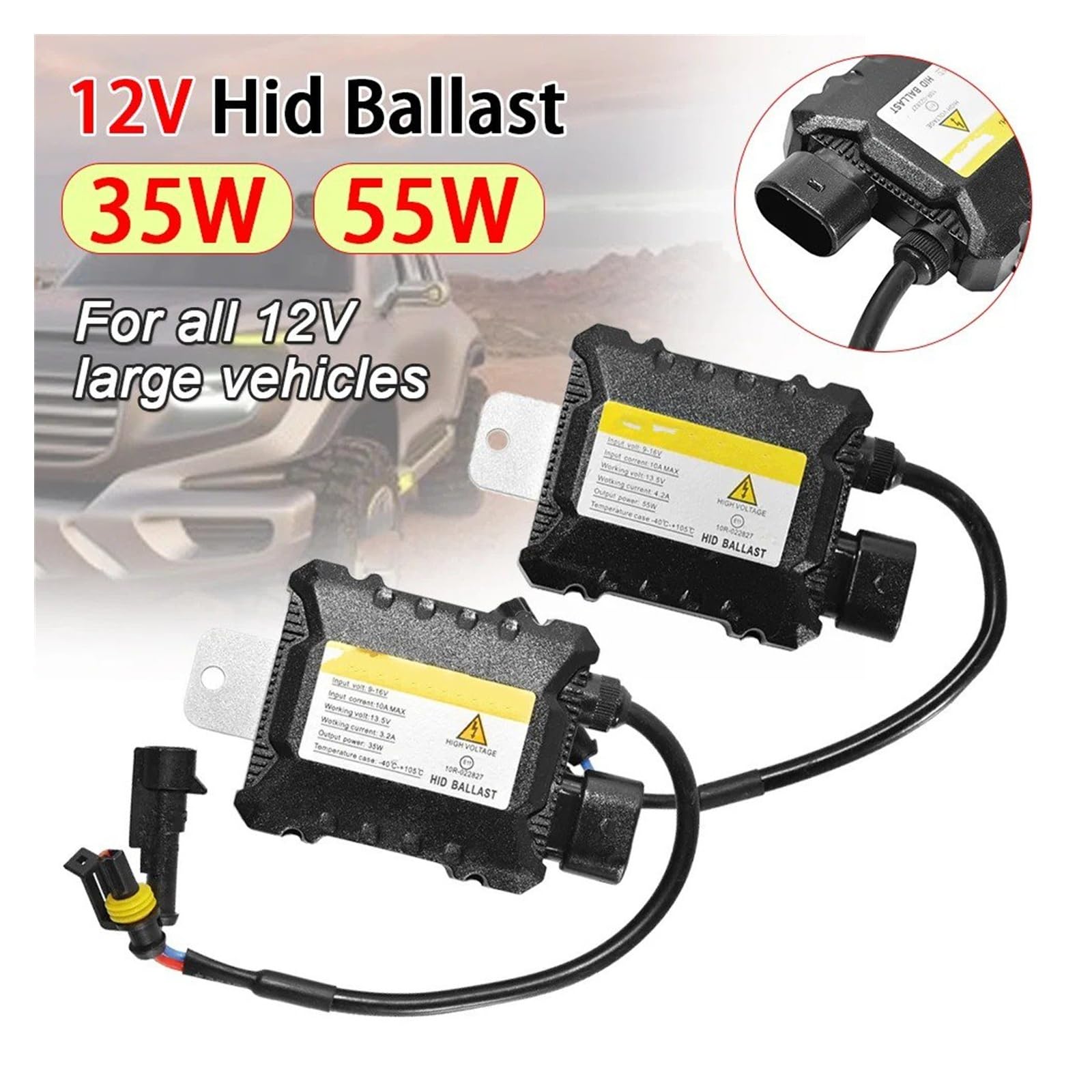 Kit Hid 55W 35W Balasto Encendido Xenón H4 H1 H3 H7 H8 H10 H11 H27 HB3 HB4 H13 9005 9006 Fuente Luz Bombillas Faros Delanteros Balastro Centralita