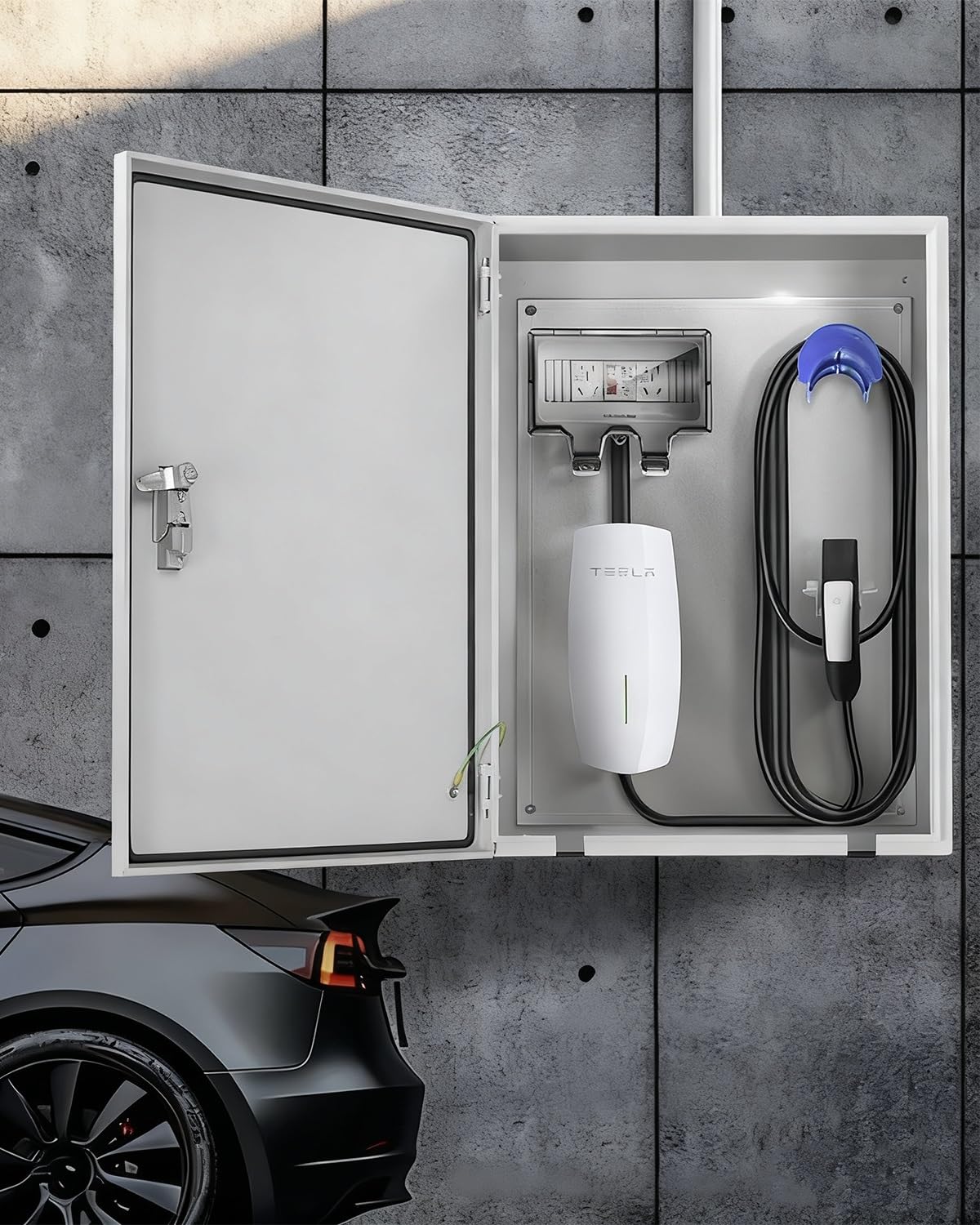Housse Tesla Borne Recharge H60cm Protection Chargeur