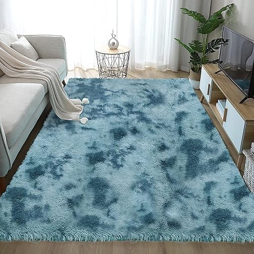 Rainlin 3x5 Soft Modern Indoor Shaggy Area Rug for Bedroom Livingroom Dorm Kids Room Home Decorative Non-Slip Plush Fluffy Furry Fur Rugs Comfy Nursery Accent Floor Carpet