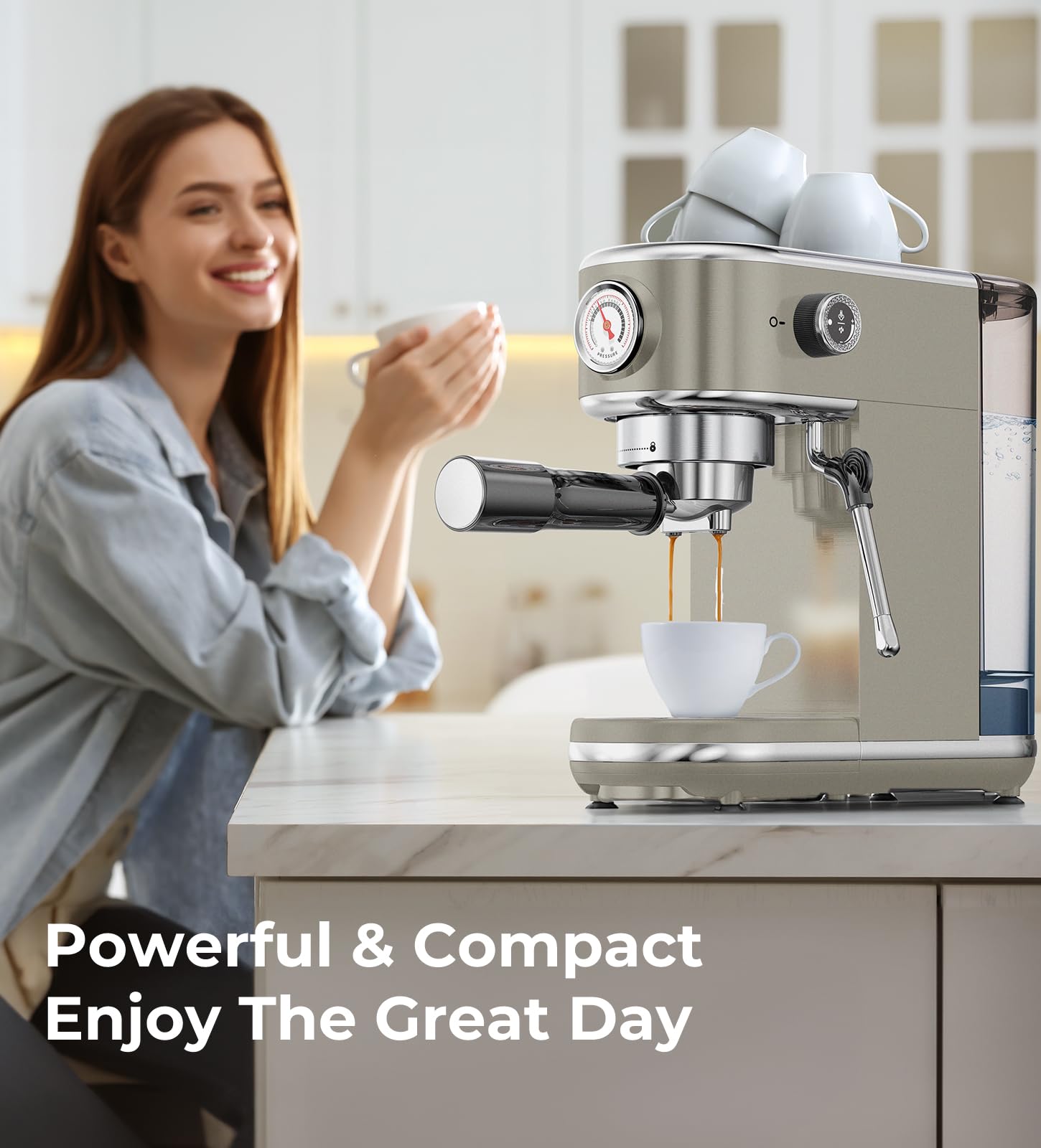 atatix Espresso Machine with Milk Frother, 20 Bar Pressure Espresso Maker view 8