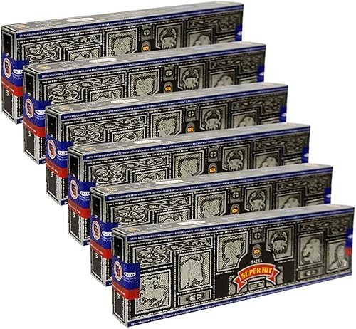 Vista 65 de Satya Sai Baba Nag Champa - Varitas de incienso de 0.53 oz y soporte - Paquete de 6 (aproximadamente 90 varillas)