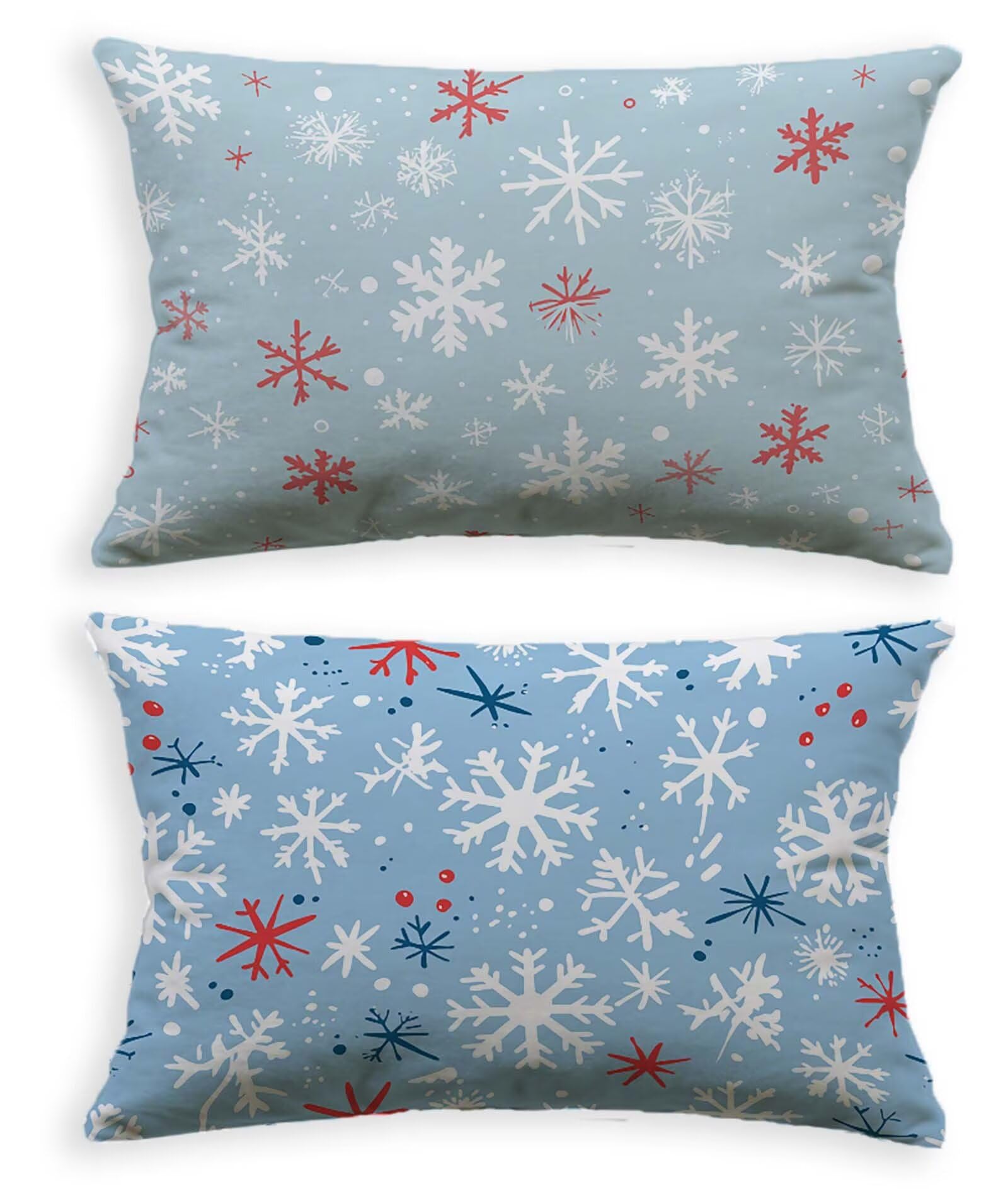Housse de coussin bleu 50x70 cm lot de 2 en velours rectangulaire