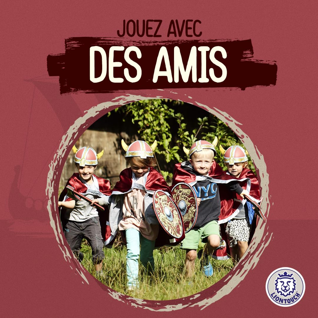 Liontouch - Bouclier Viking | Enfants de 3+Ans | Jouet Médiéval en Mousse du Chef Harald pour Guerriers et Jeux de Berserker | Arme sûre et Accessoire de Bataille pour Costumes et Déguisements
