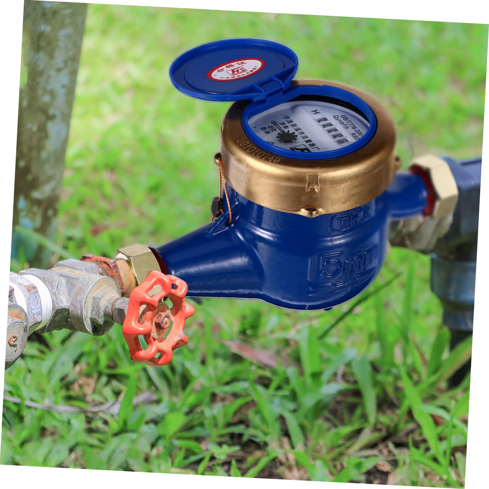 Baluue Medidor De Agua Fría Contador De Agua Metálico Digital para Uso Diario Grifo Medidor De Flujo De Hogar y Jardín