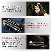 Vista 6 de SuperFire Linterna frontal recargable de 1000 lúmenes, luz impermeable para manos libres con 5 modos y base magnética, regalo para hombres, papás