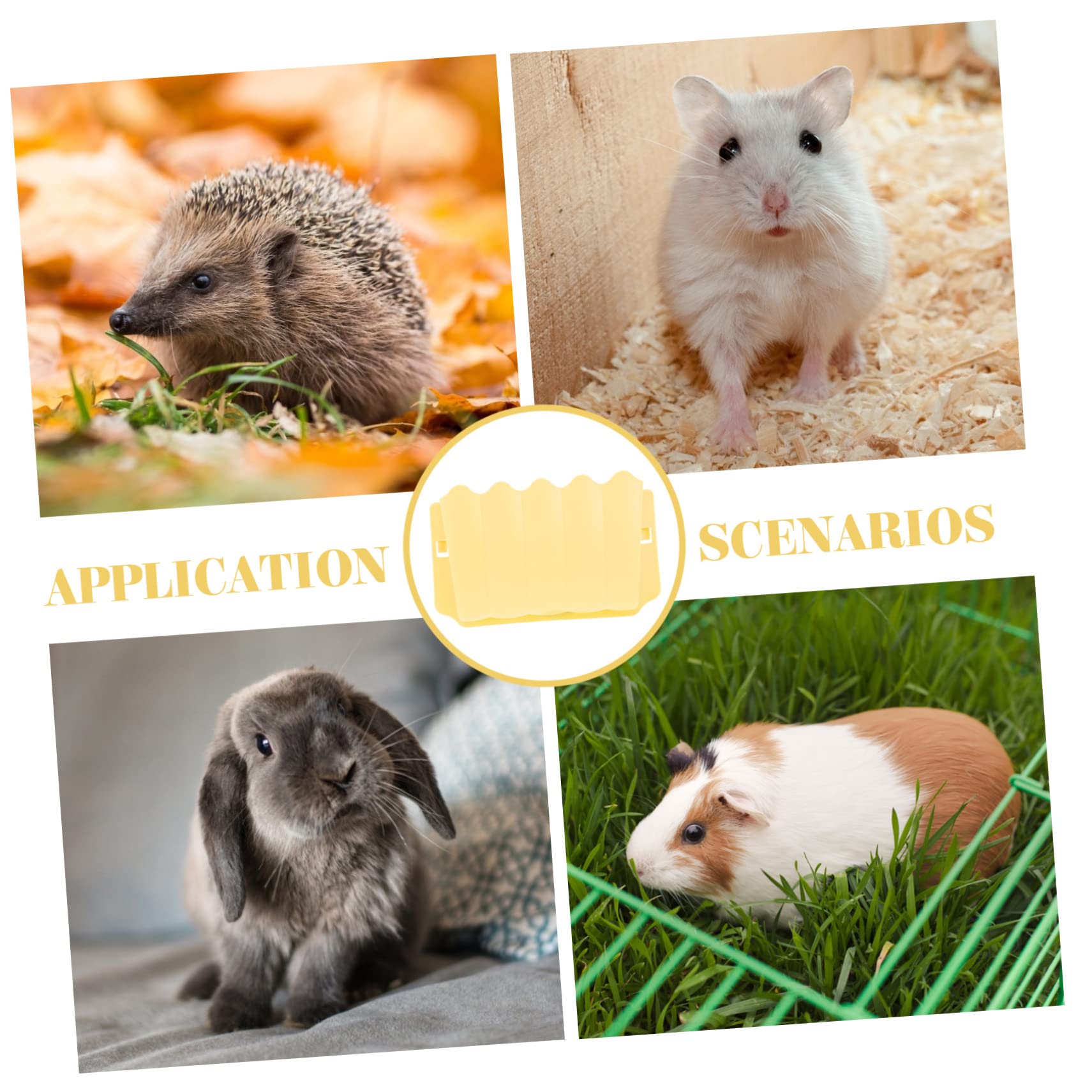 VANZACK 4pezzi Mangiatoia Per Coniglio e Piccoli Animali Ciotola Resistente Supporto Per Cibo Manger Da Appeso Facile Da Pulire e Capacità Accessorio Per Piccoli Animali Domestici