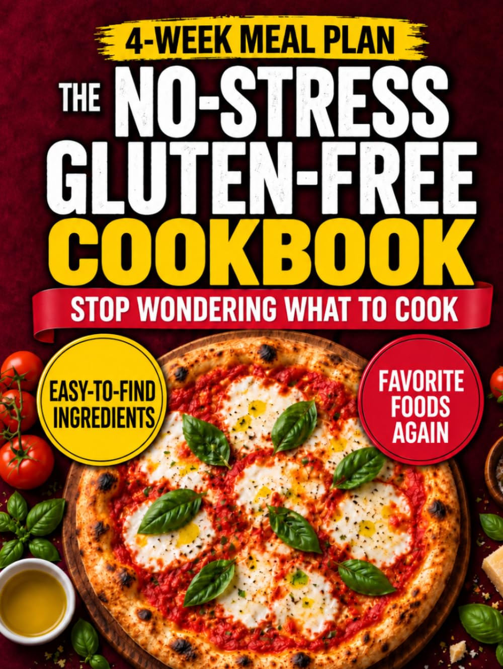The No-Stress Gluten-Free Cookbook: Stop Wondering What to Cook and Bring Pizza, Pasta, Bread & Comfort Food Back to Your Table | 4-Week Meal Plan, Delicious Recipes Made with Everyday Ingredients