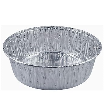 Disposable Round Baking Aluminum Pans - 10-inch Round Extra Deep Round Casserole Cake Pan 50 Count
