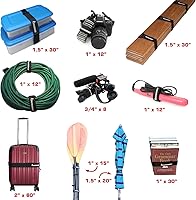 Vista 5 de Correas de Cierre de Terciopelo de 1.5" x 40" - Paquete de 6, Microfibra Suave al Tacto Reutilizable con Gancho y Bucle