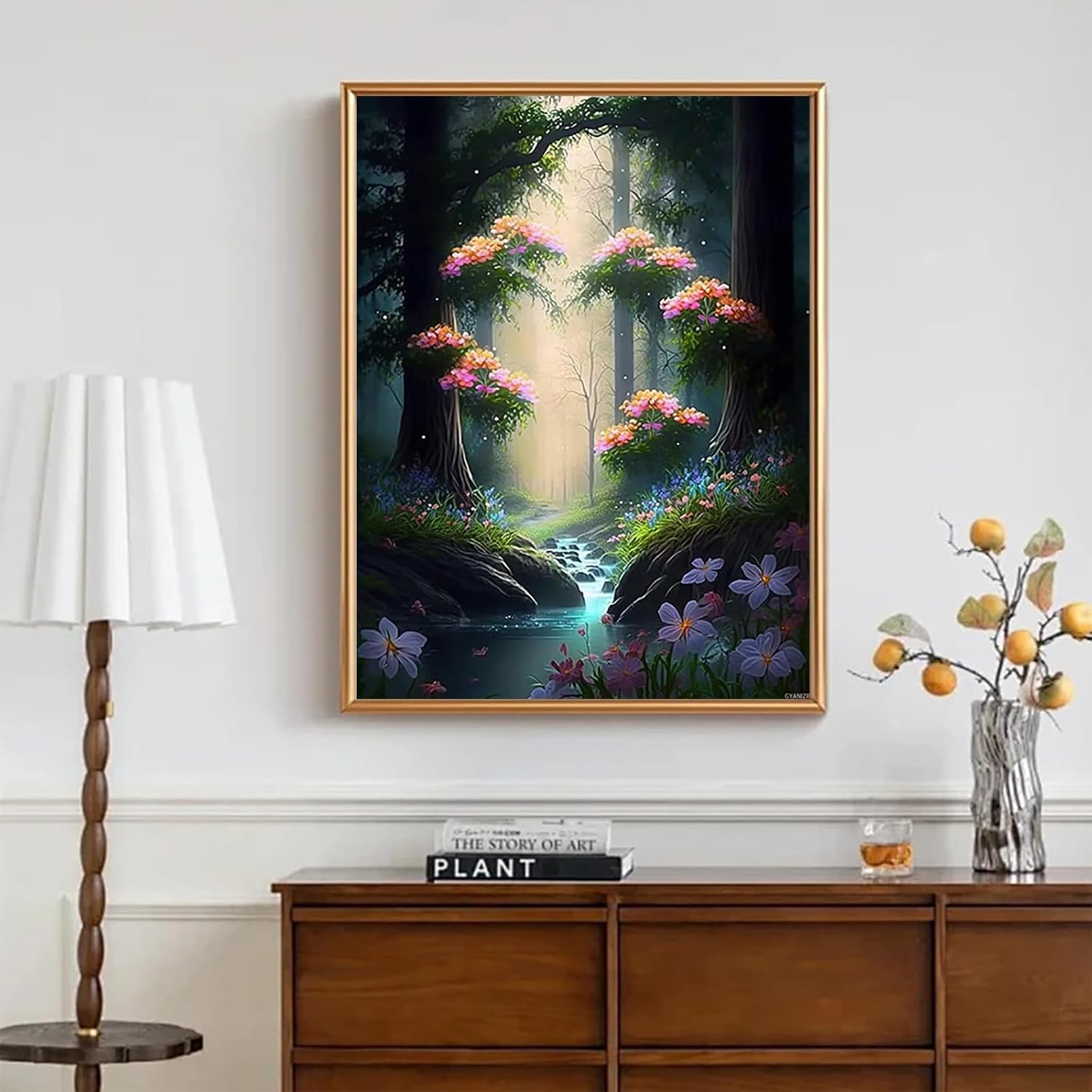 GYANIZR Christmas Beautiful Garden Wonderland Forest 5D Diamond Painting Kits 5D Full Round Diamond Kits for Beginners Home Wall Decor Valentine's Day New Year's Gift for Handmade Art Lovers 30x40cm image 2
