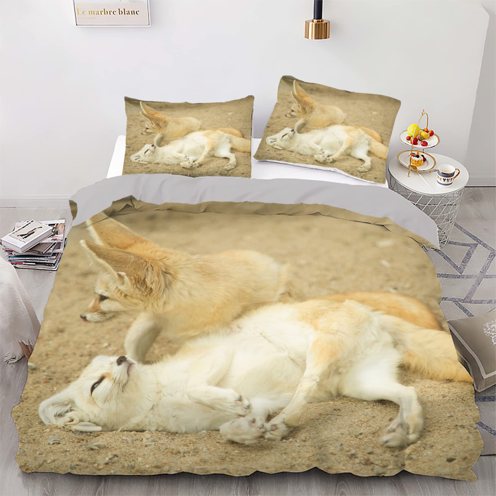 Housse de couette 200x200 jaune vitalité avec fermeture éclair invisible