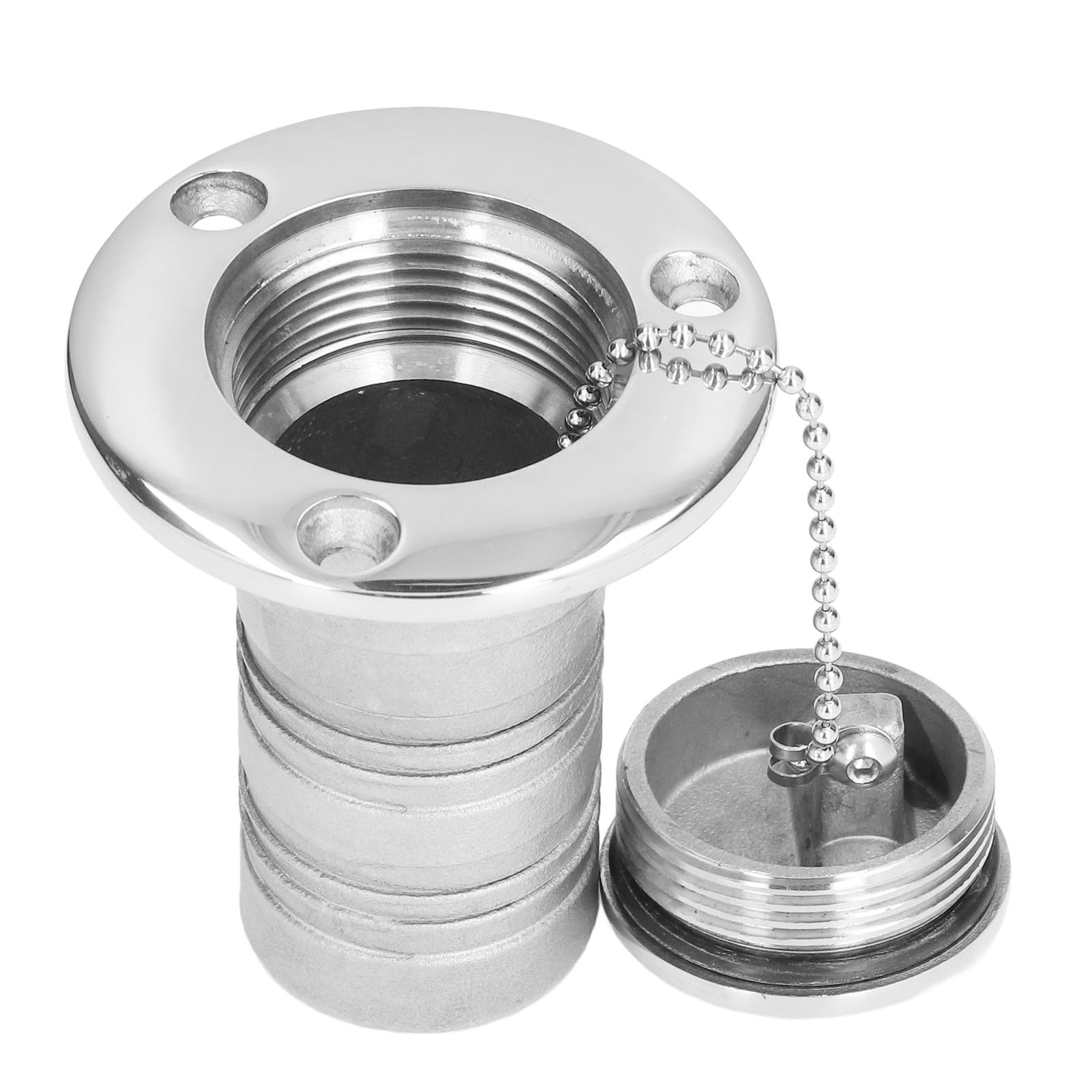 Bocchettone Rifornimento Carburante 38mm, Acciaio Inox 316
