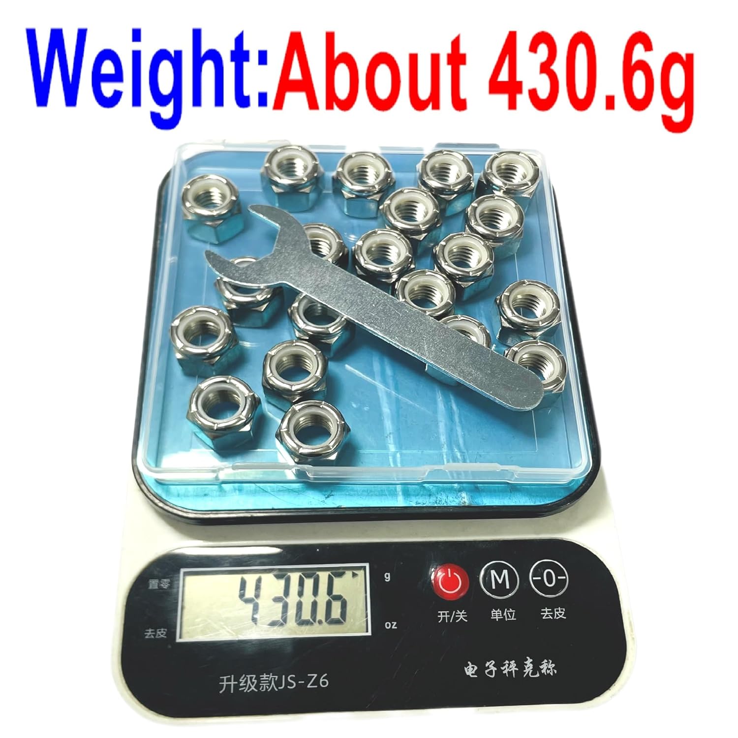 20pcs ZQToday 1/2-13 Lock Nuts Stainless,1/2-13 Nylon Insert Locknuts with Wrench,304 Stainless Steel Standard Inch Thread