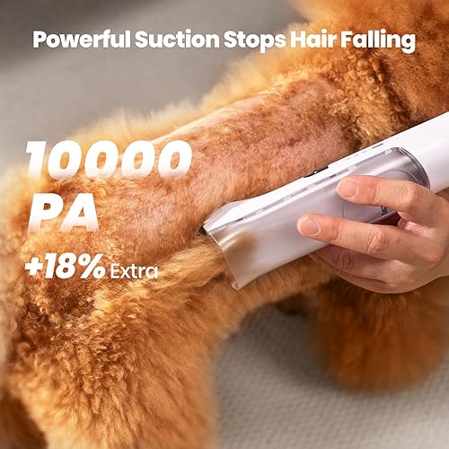 Miniatura 3 de oneisall Kit de aspiradora inalámbrica para perros con herramientas de 5100 mAh y 4 en 1, taza de polvo de 3 L, bajo ruido para desprendimiento y
