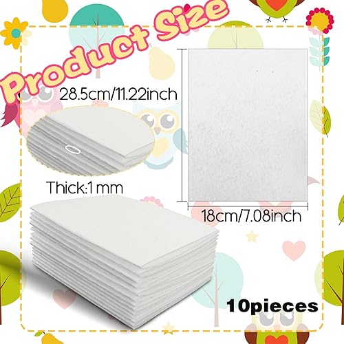 Miniatura 7 de Hojas de fieltro, tela de fieltro de 7 x 11 pulgadas para manualidades, 10 piezas, tela de fieltro de otoño para proyectos de bricolaje y costura