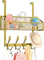 Vista 12 de Organizador de ganchos para colgar sobre la puerta, perchero para colgar sobre la puerta, toallero, organizador de almacenamiento en la parte