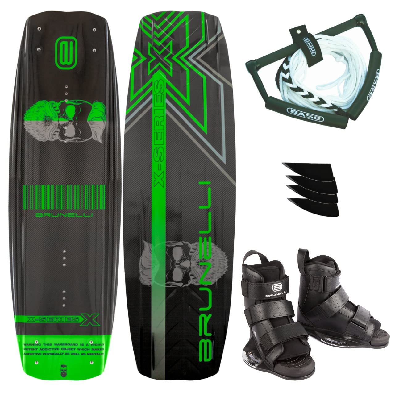 Brunelli Carbon Wakeboard Package 138 cm Wake Binding