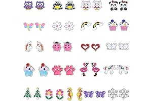 Sparkling Studs for Little Ears: A Collection of 20 Hypoallergenic Stud Earrings