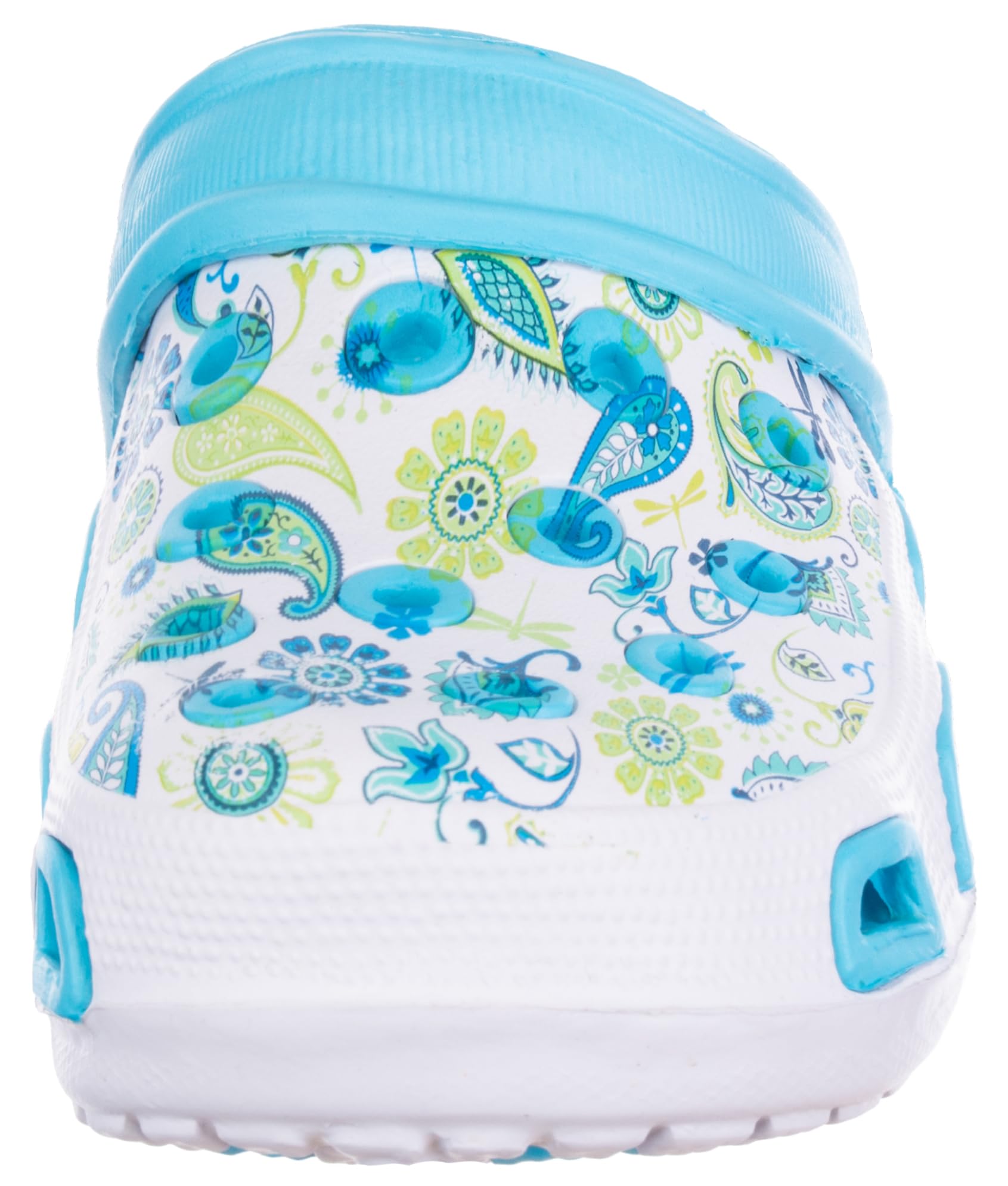 Brandsseller Damen Clog Gartenclog Gartenschuhe Schuh Pantolette Hausschuh leicht Blumenmuster
