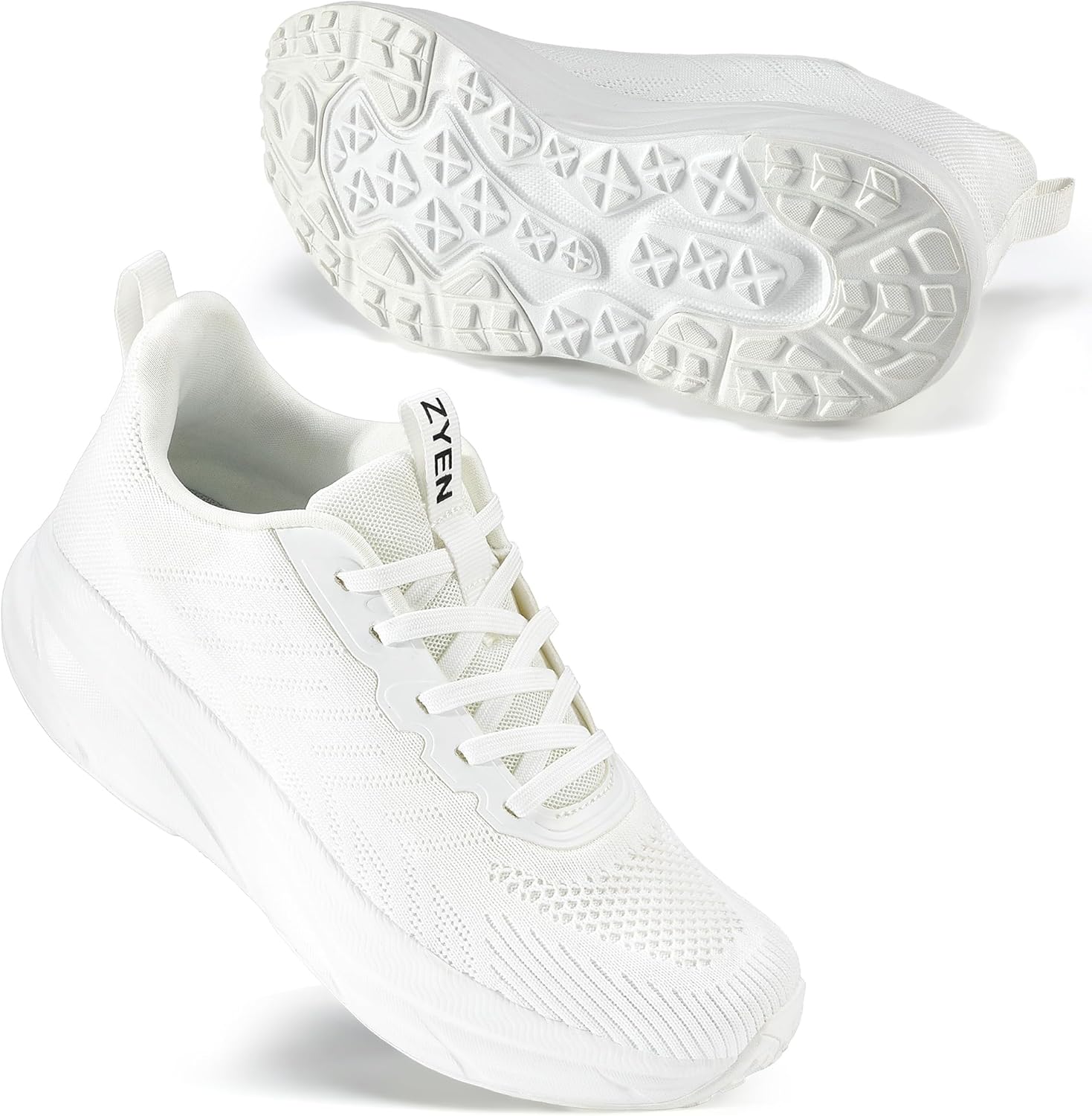 ZYEN Women's Walking Shoes Cushioned Non-Slip Breathable Mesh Athletic Sneakers for Gym Running Daily Wear