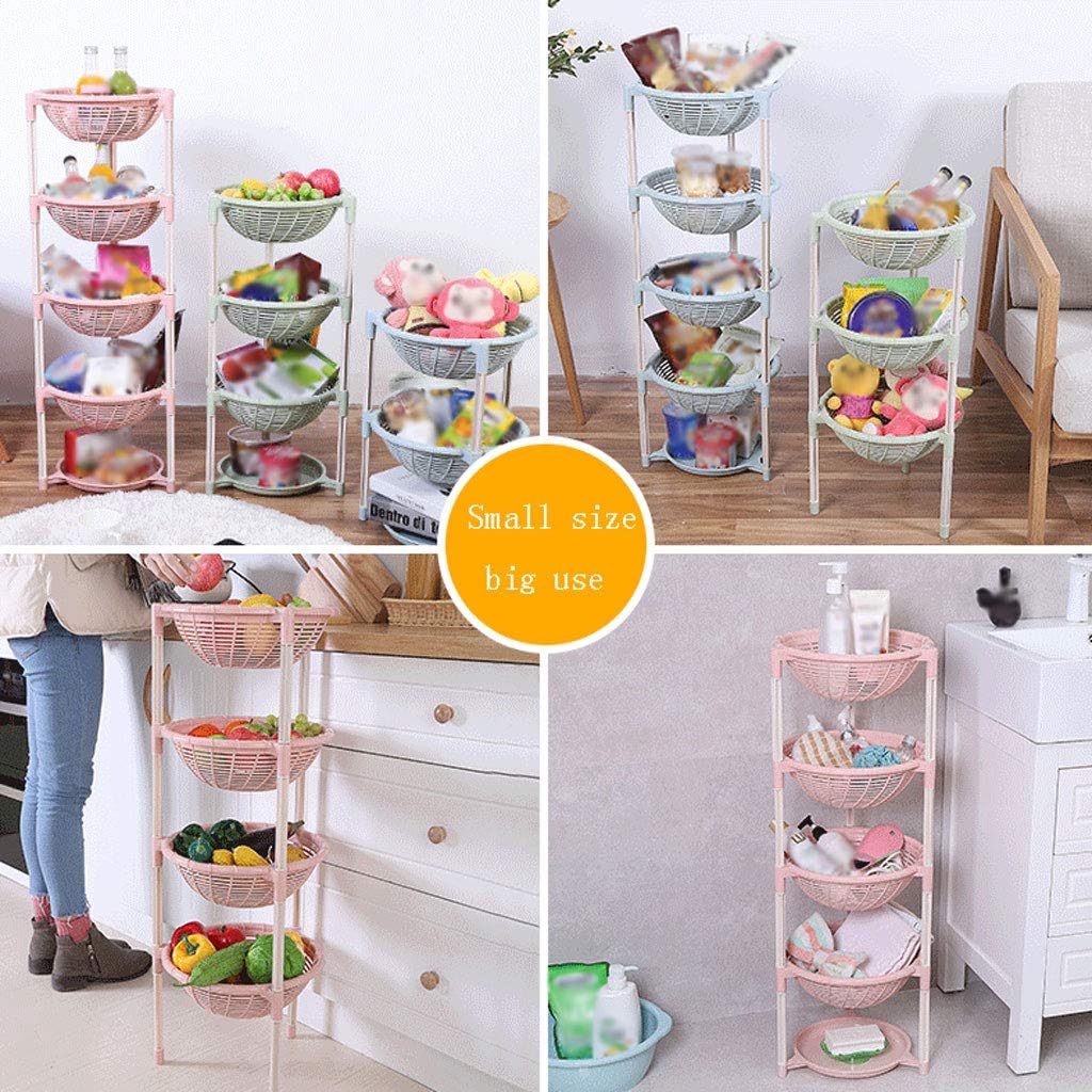 Kitchen Storage Rack Detachable Rack Storage Rack Multi-Color Optional Rack Kitchen Rack Storage (Color : White, Size : 4 Layers) (White 3 Layers)