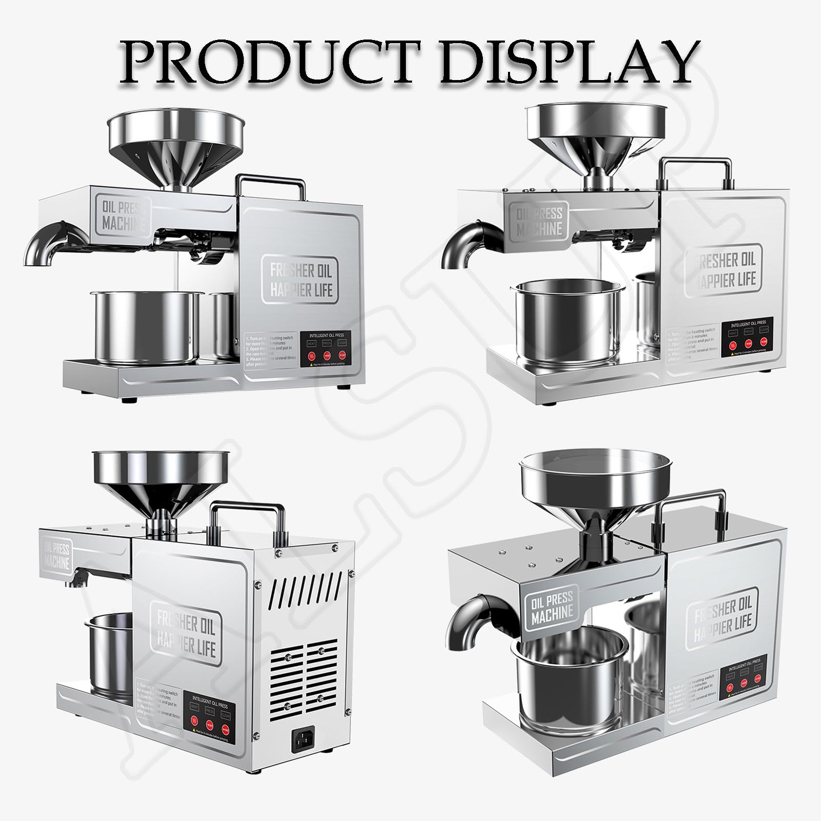 Máquina Prensado Aceitunas Hueso, Motor Cobre Puro, Disipación Calor Multidireccional, Trituradora Extractora Aceite Oliva Casa