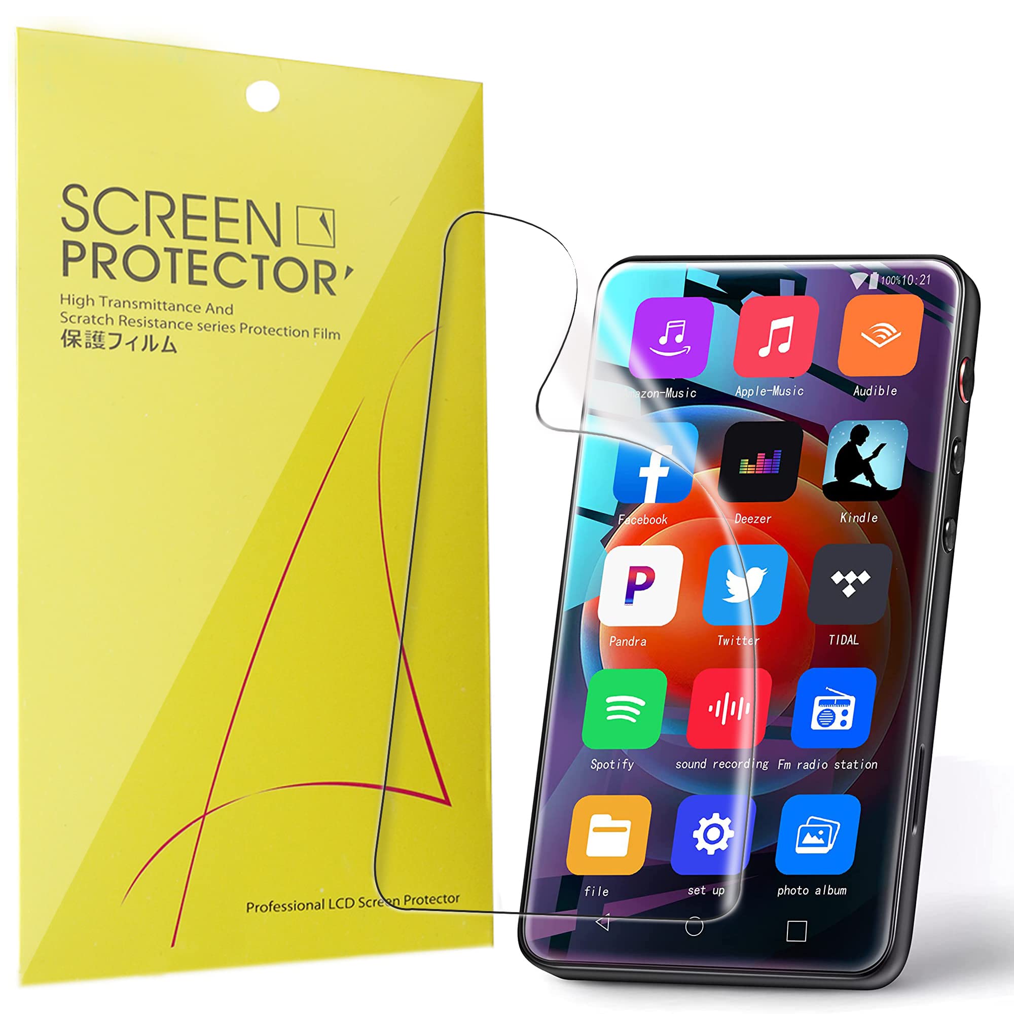 Lamshaw Compatible for MYMAHDI MP3 Player Screen Protector, [6 Pack] Full Coverage TPU Clear Film Compatible for MYMAHDI M400 4" MP3 Player (6 pack)