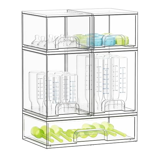 SpaceAid Bottle Storage Organizer Baby - Acrylic Bottles Station Organizer