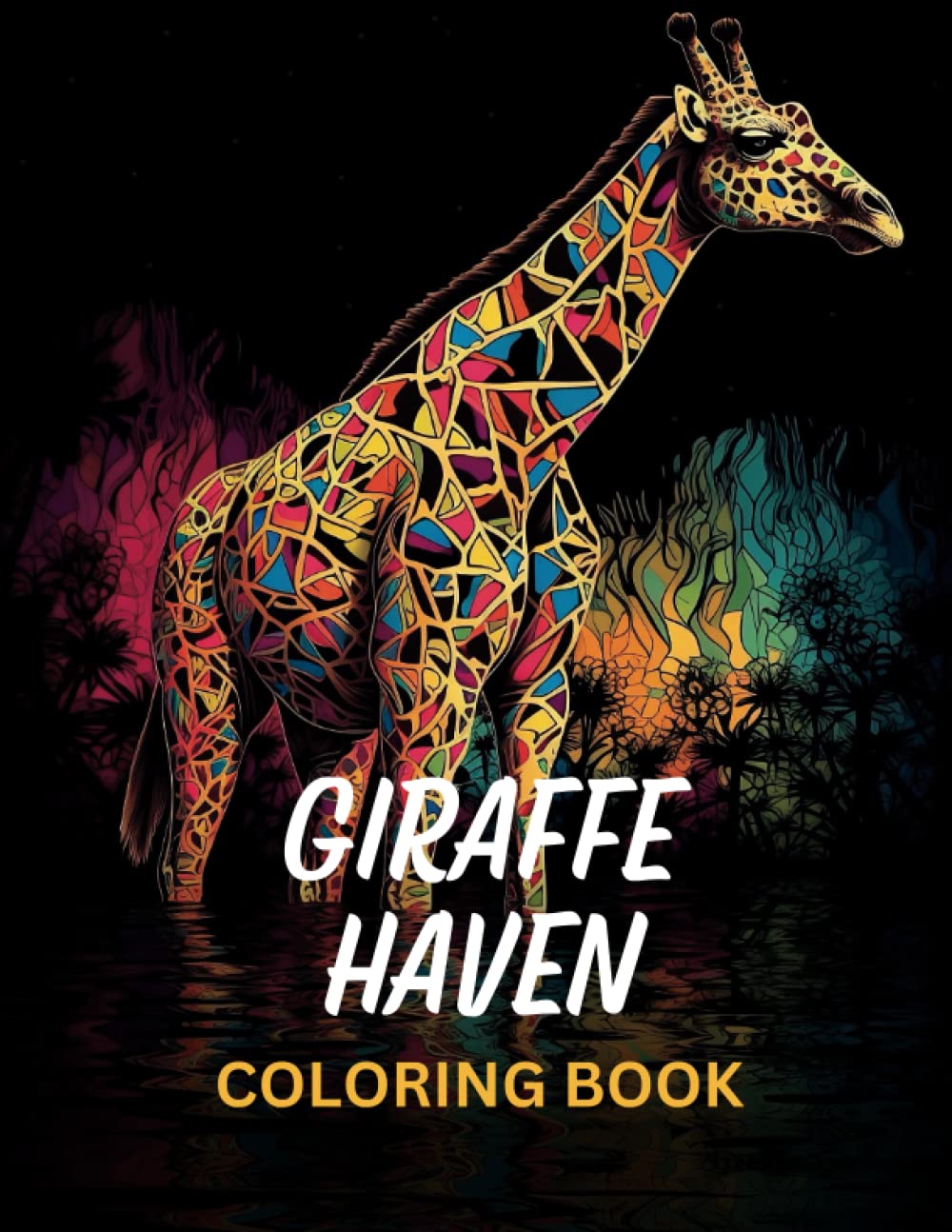 Giraffe Haven: An Adult Coloring Book of Graceful Giants: Unleash Your Inner Artist with 30 Unique and Detailed Giraffe Designs for a Relaxing and Therapeutic Coloring Experience.