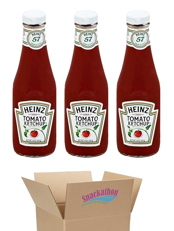 Heinz Classic Glass Ketchup Bottles, 14 Ounce (Pack of 3)