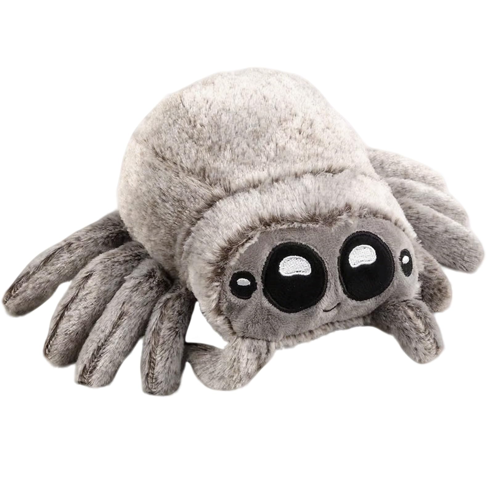 MUYAPAY Spider Toy Soft Realistic Spider Plush with Big Eyes Portable And Stress Relieving Spiders Cute And Soothing Spiderman Plush for Kids Adults on Halloween, Christmas, And Birthdays(Brown Grey)