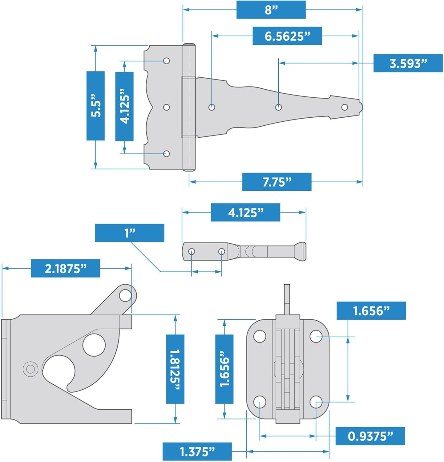 National Hardware N109-003 N109003 DECRTV White Decorative Gate Kit