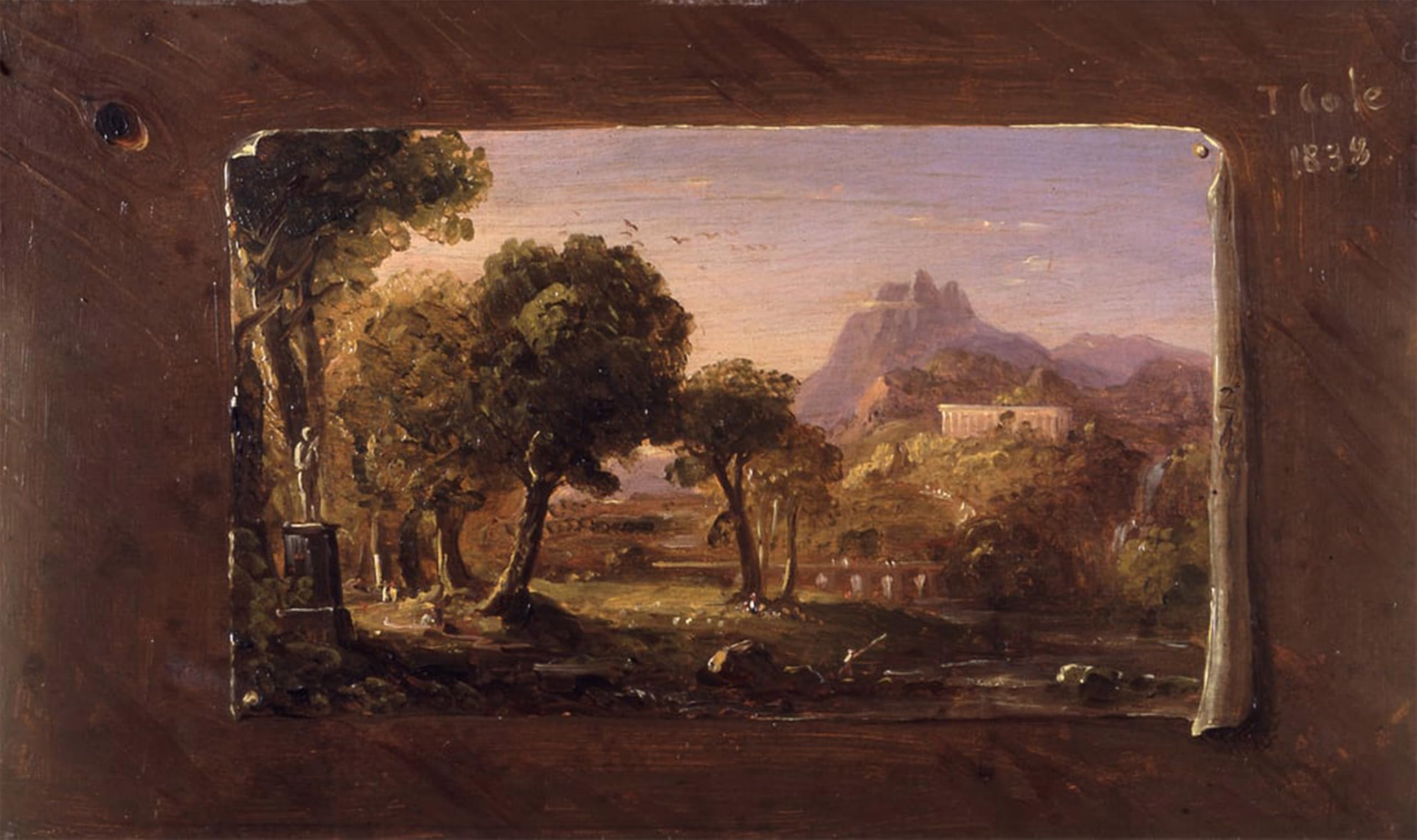 POSTERIIk Vintage Print Pop Art Landscape Artwork Study for Dream of Arcadia by Thomas Cole Art Prints for Office Home Decor 60x90cm