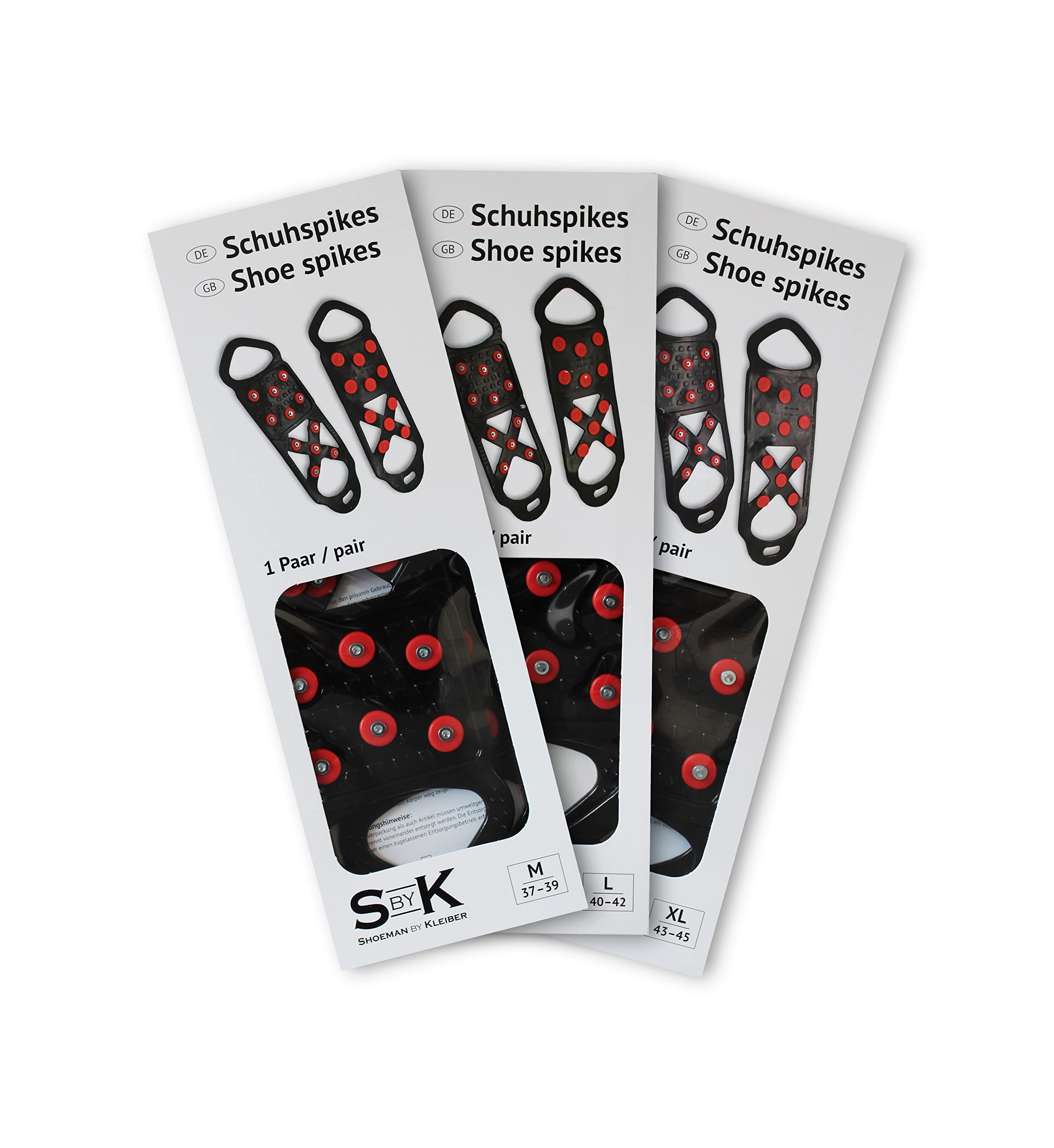 Kleiber Schuhspikes - Laufspikes, Schwarz, Minimalist, Skifahren, Anti-Rutsch, Sicherheitsgeprüft