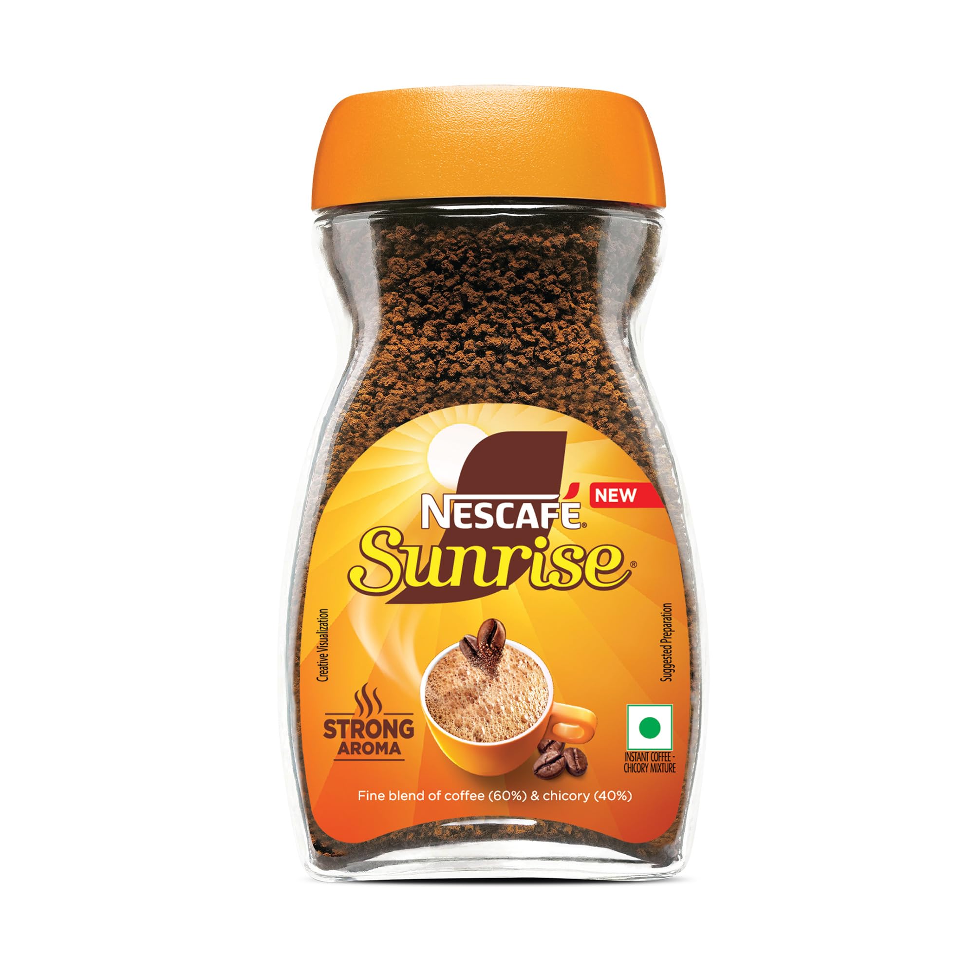 Sunrise NESCAFE Instant Coffee Powder | Strong Taste for the perfect start to your day | Coffee Chicory-Mix | 45 gram Jar-picture-18