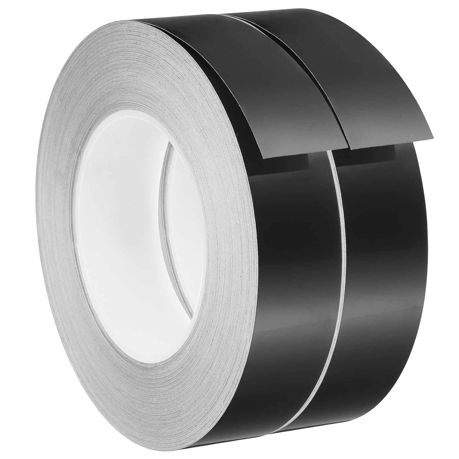 DEFANEX 2pcs Metalized Polyester Film Tape 25mm x 50m Gap Decor Tape Black