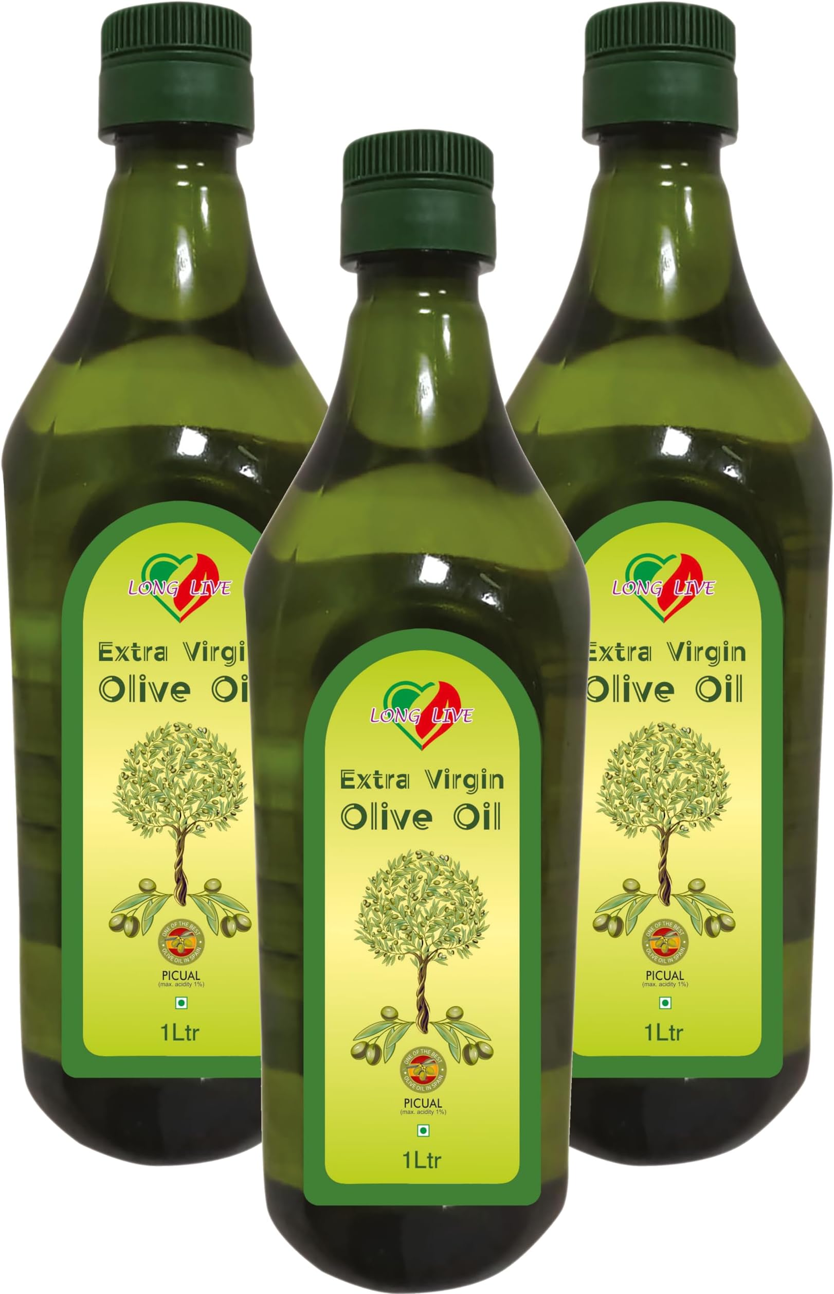 Extra Virgin Olive Oil, First Cold Pressed,(Imported from Italy) -1 Ltr Pack Of 3
