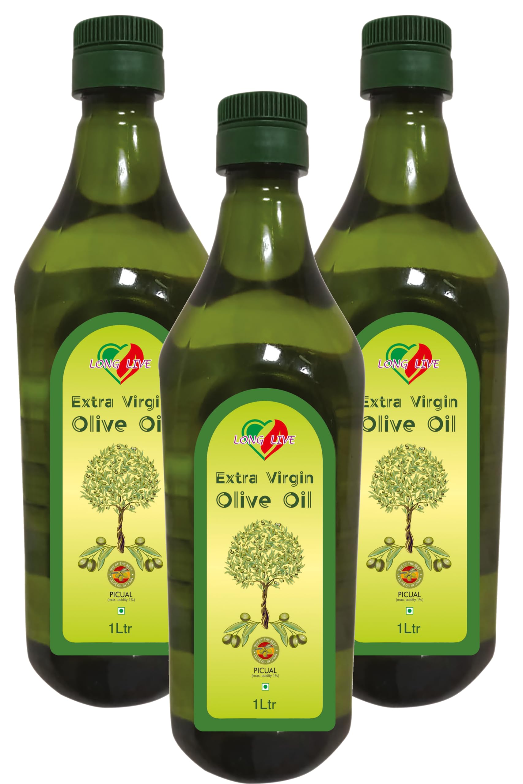 Extra Virgin Olive Oil, First Cold Pressed,(Imported from Italy) -1 Ltr Pack Of 3