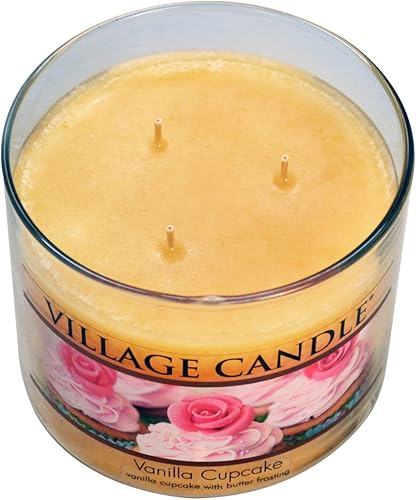 Miniatura 2 de Village Candle Vanilla Cupcake - Vela perfumada de vidrio de 17 onzas, tamaño mediano