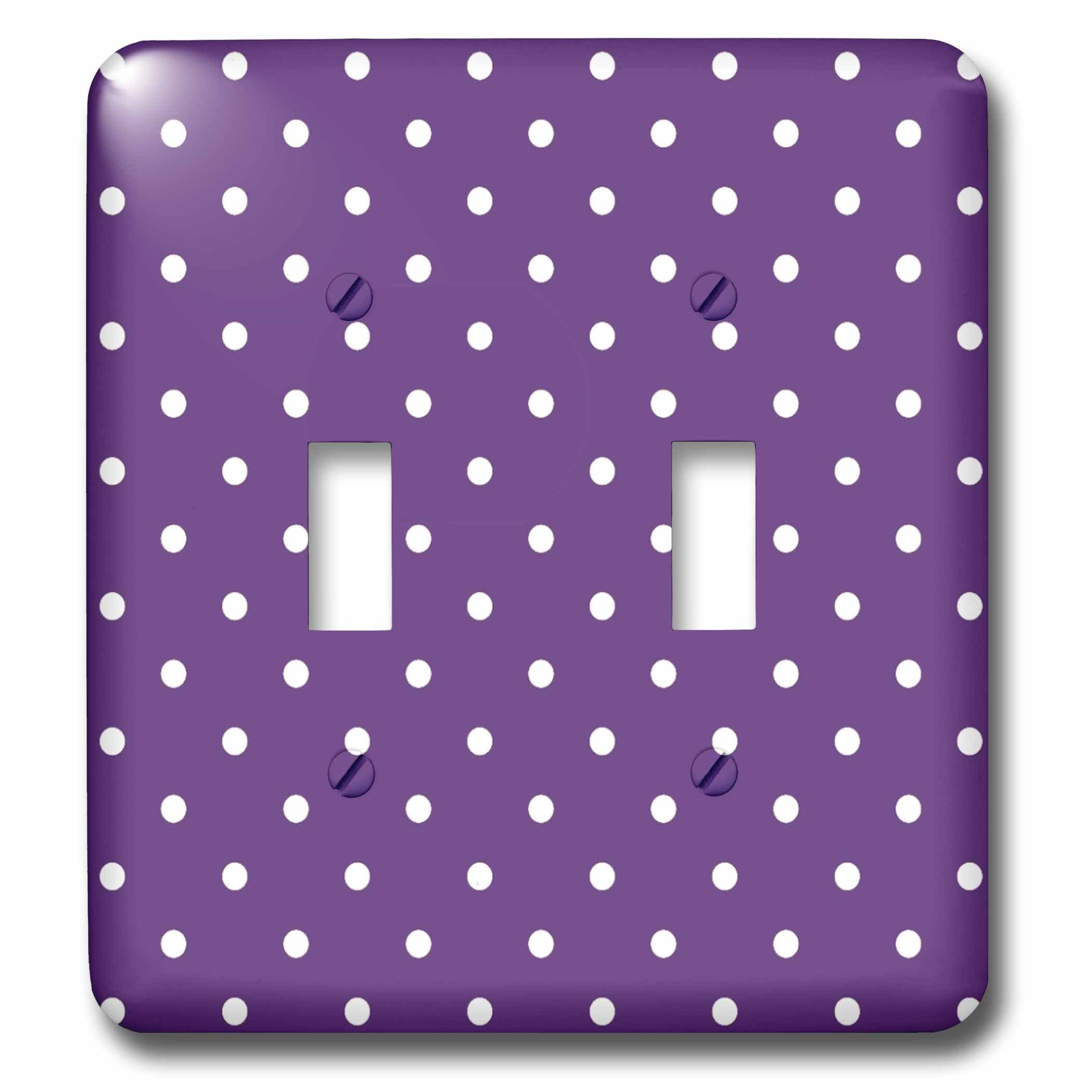 Interrupteur à baïonnette blanc et violet à pois 3dRose, un design original pour votre intérieur