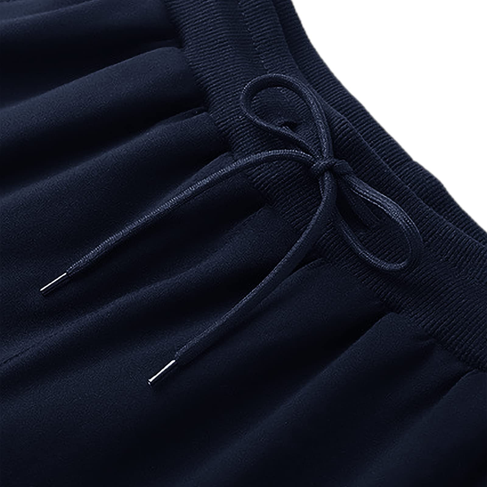 Hombre Corte Ajustado Pantalón de Chándal de Algodón Pantalón de Jogging con Bolsillos con Cremallera (S-6XL, Fondo Abierto/Fondo Cerrado)