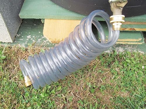 Miniatura 6 de SANFU Manguera de agua de jardín EVA Recoil de 38 pulgadas de diámetro interior x 15 pies de alta calidad con accesorios de latón de 34 pulgadas