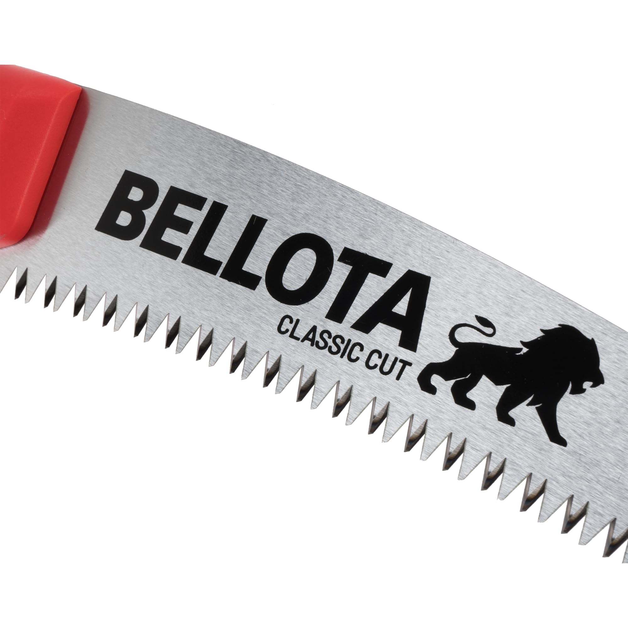 Bellota 450BIMC13 - Serrucho de poda León con hoja curva de 13", dentado japonés y mango de bimaterial curvo. Incluye funda