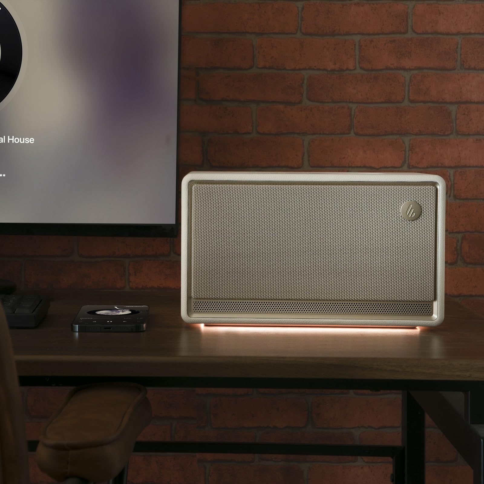 Edifier ES300 WLAN & Bluetooth Lautsprecher – 60W Hi-Res Audio, AirPlay 2, LDAC, 12h Akku, Multiroom, USB & AUX, Ambientebeleuchtung, Holzgehäuse, App-Steuerung – Kabelloser Premium Speaker