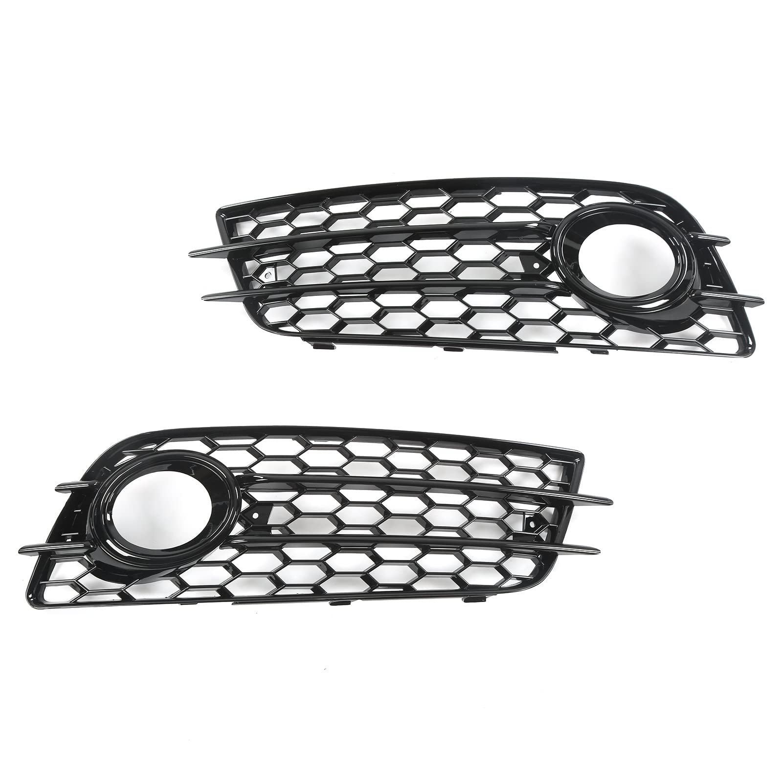 Dioche Garniture de Couverture de Calandre de Phare Antibrouillard de Pare-chocs pour B8 S4 2008-2012 | OE 8K0807681C01C | ABS | Finition Mate élégante | Installation Facile