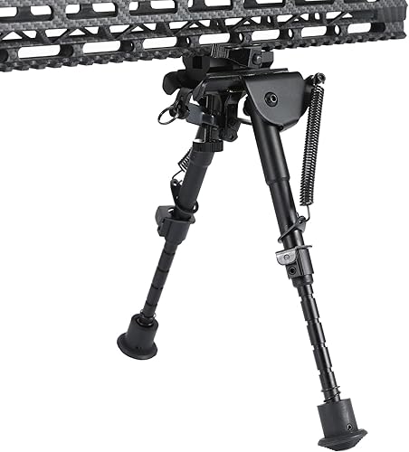 Miniatura 7 de Pinty Tactical Rifle Bipod Adjustable Spring Return Adapter Picatinny Rail System & QD Quick Release Lever Black Anodized Aircraft Grade Aluminum