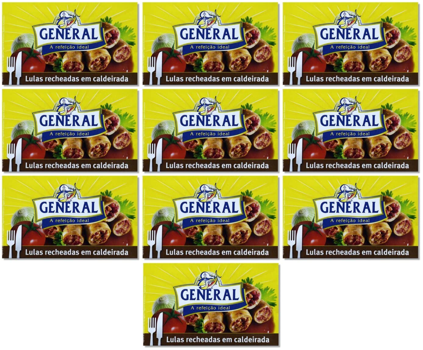 General's Exclusive Portuguese Tinned Stuffed Squid in Caldeirada Stew - 120g - Pack of 10