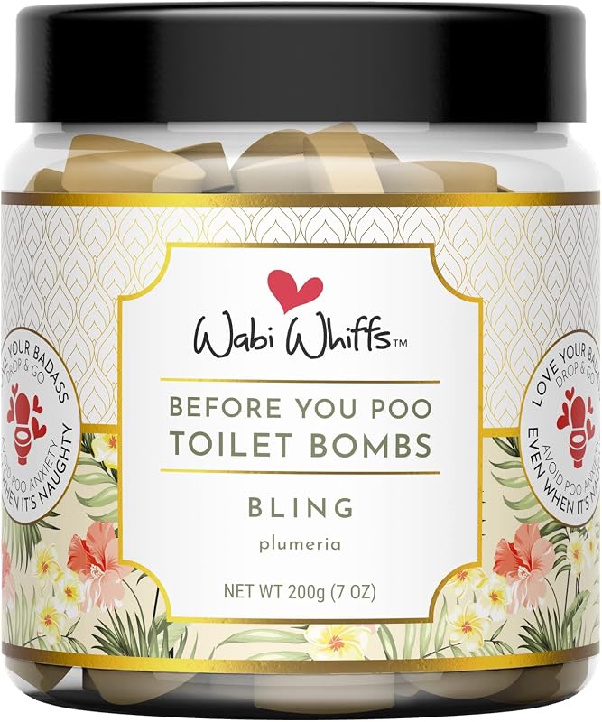 Wabi Whiffs Bombas Efervescentes para Vaso Sanitário Bling, Pacote com 60