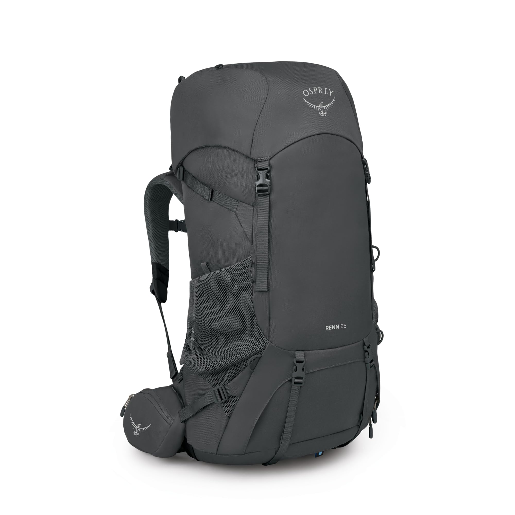 Osprey Renn 65L Women's Backpacking Backpack, Dark Charcoal/Gray Wolf, Extended Fit
