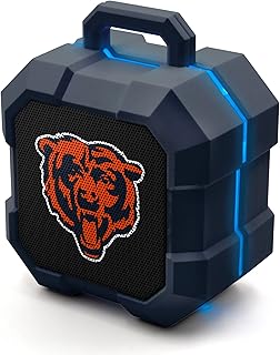 NFL Chicago Bears Shockbox LED Wireless Bluetooth Speaker, Team Color